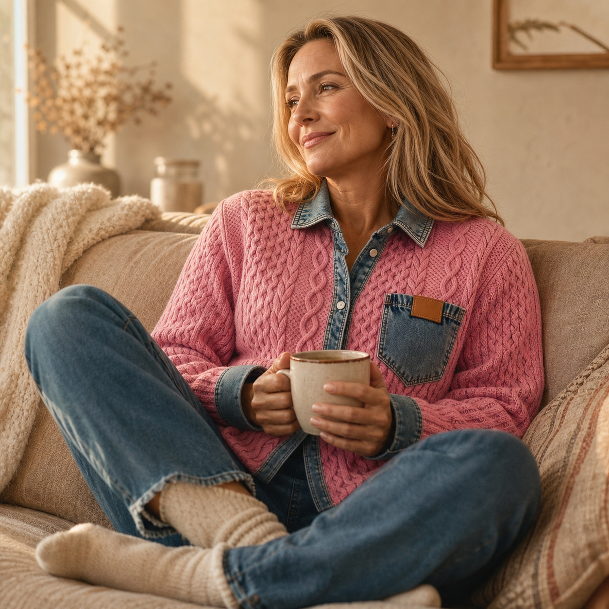 Debora Baronetti™ Cozy Braided Jacket for Effortless Casual Looks