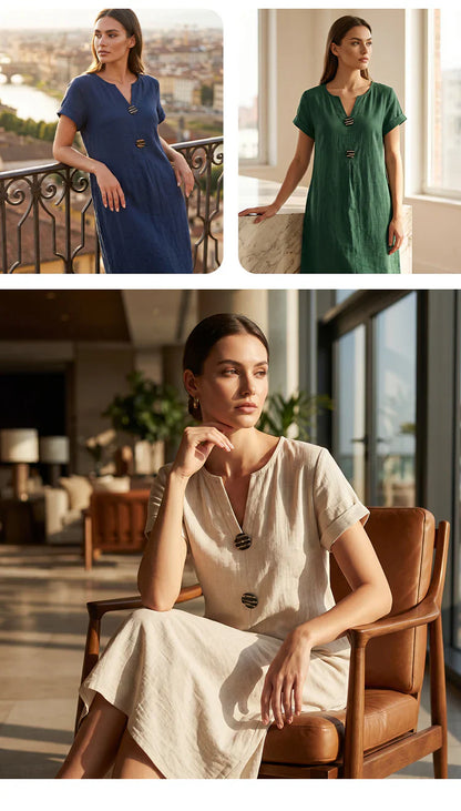 Debora Scarabelli™ Effortless Midi Dress for Warm Weather