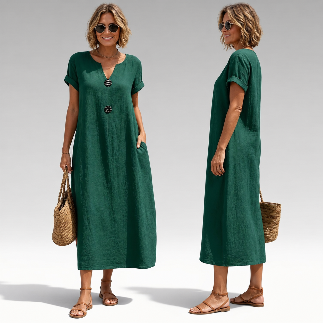 Debora Scarabelli™ Effortless Midi Dress for Warm Weather