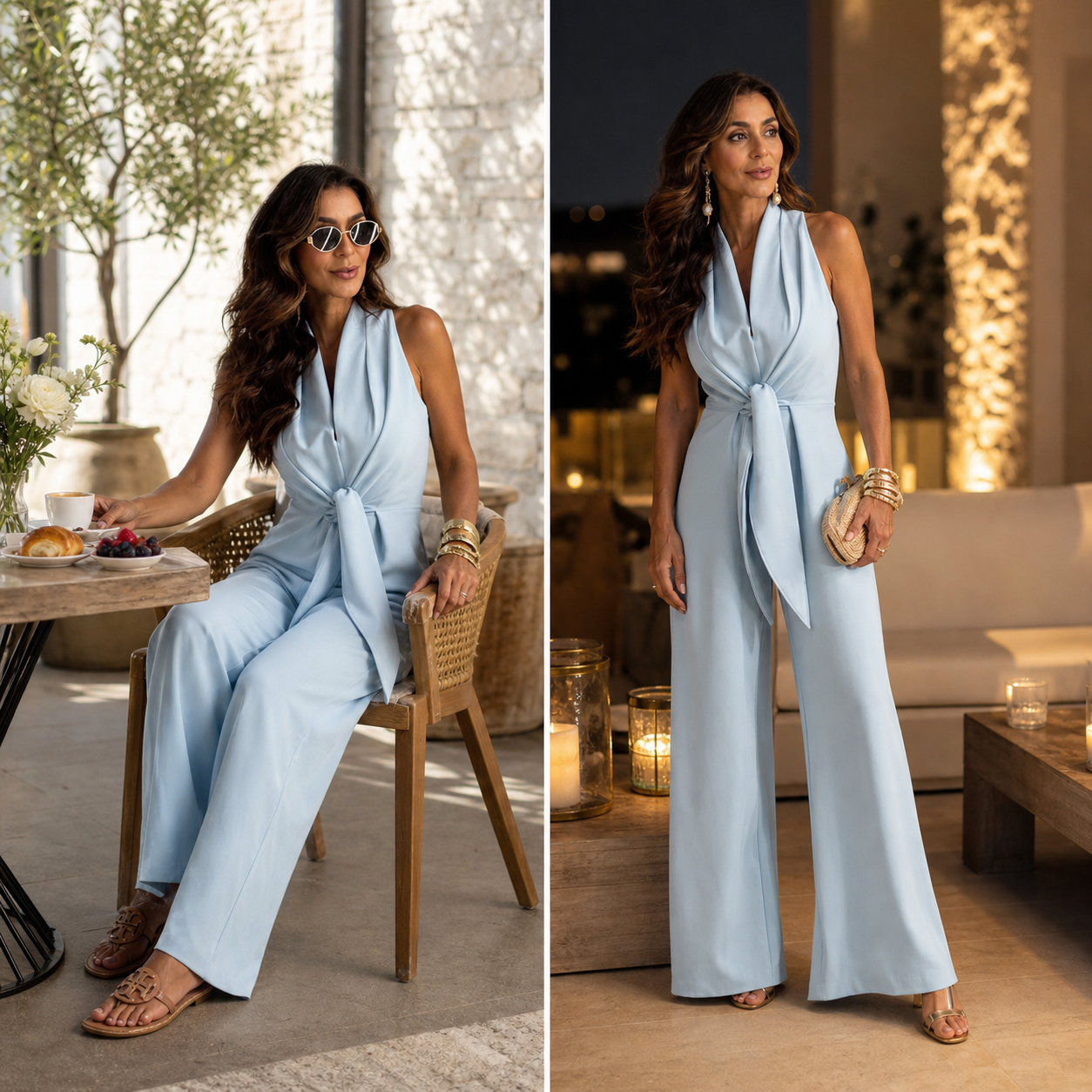 Debora Viaro™ Sleeveless Wide Leg Jumpsuit for Effortless Elegance