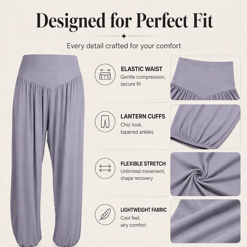 Delia Borsani™ High Waist Wide Leg Pants for Flattering Comfort