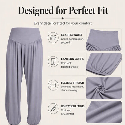 Delia Borsani™ High Waist Wide Leg Pants for Flattering Comfort