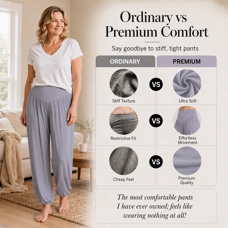 Delia Borsani™ High Waist Wide Leg Pants for Flattering Comfort