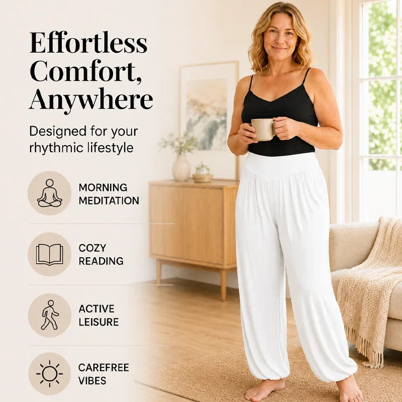 Delia Borsani™ High Waist Wide Leg Pants for Flattering Comfort