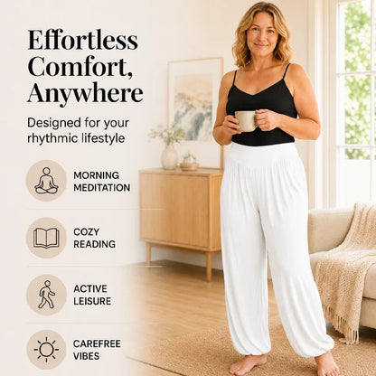 Delia Borsani™ High Waist Wide Leg Pants for Flattering Comfort