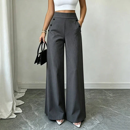 Delia Bottini™ Elegant High Waist Wide Leg Trousers