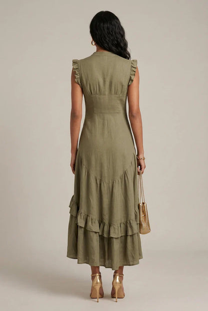 Delia Raffi™ Flowy Ruffle Maxi Dress for Warm Days