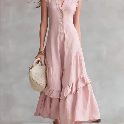 Delia Raffi™ Flowy Ruffle Maxi Dress for Warm Days