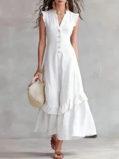 Delia Raffi™ Flowy Ruffle Maxi Dress for Warm Days