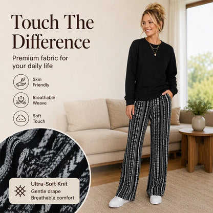 Diamante Croce™ Casual Top & Pants Set for Effortless Outings