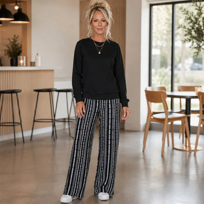 Diamante Croce™ Casual Top & Pants Set for Effortless Outings