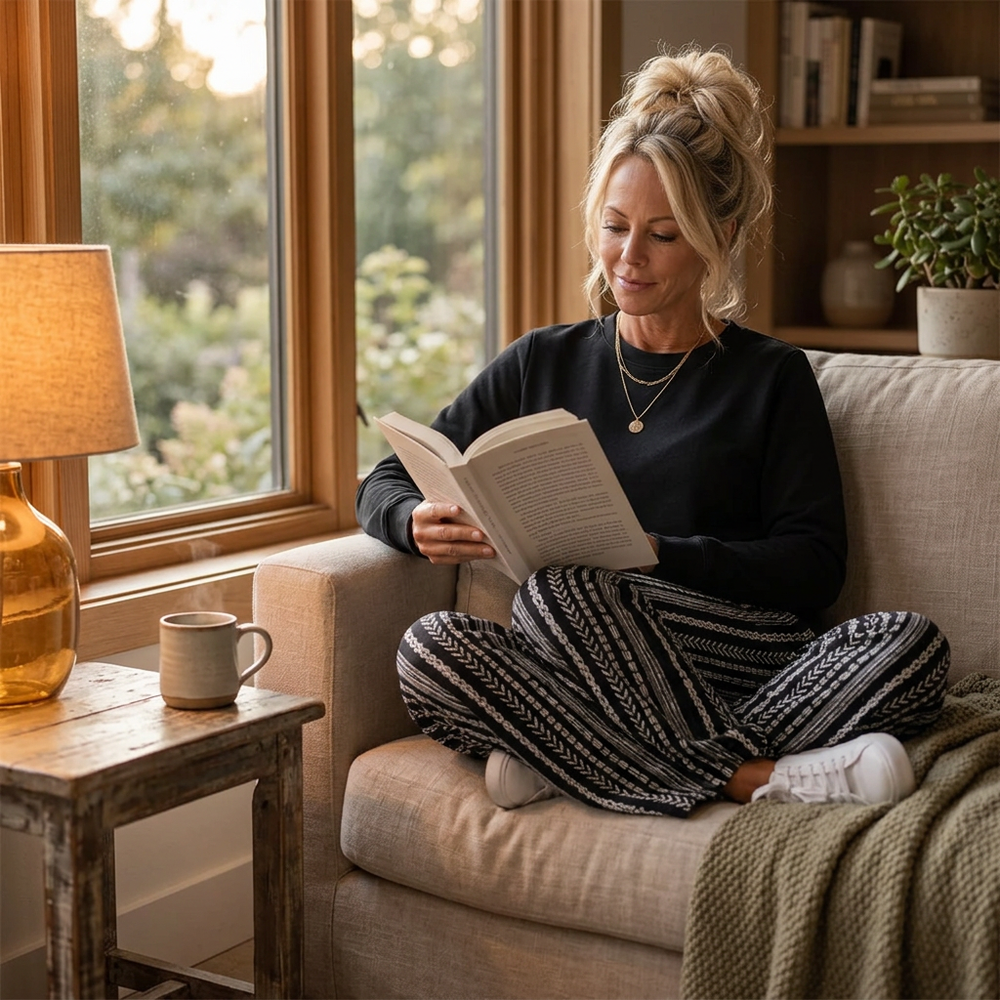 Diamante Croce™ Casual Top & Pants Set for Effortless Outings