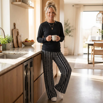 Diamante Croce™ Casual Top & Pants Set for Effortless Outings