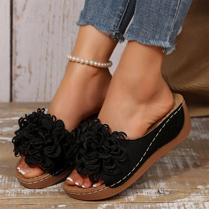 Diletta Baronetti™ Elegant Floral Wedge Sandals
