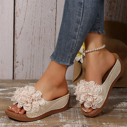 Diletta Baronetti™ Elegant Floral Wedge Sandals