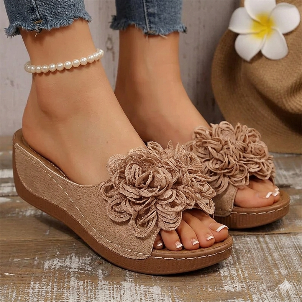 Diletta Baronetti™ Elegant Floral Wedge Sandals