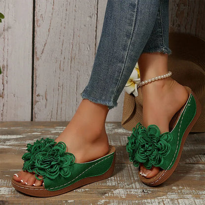 Diletta Baronetti™ Elegant Floral Wedge Sandals