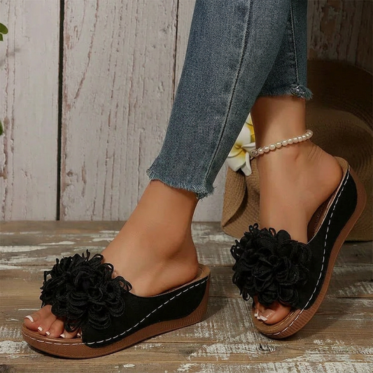 Diletta Baronetti™ Elegant Floral Wedge Sandals