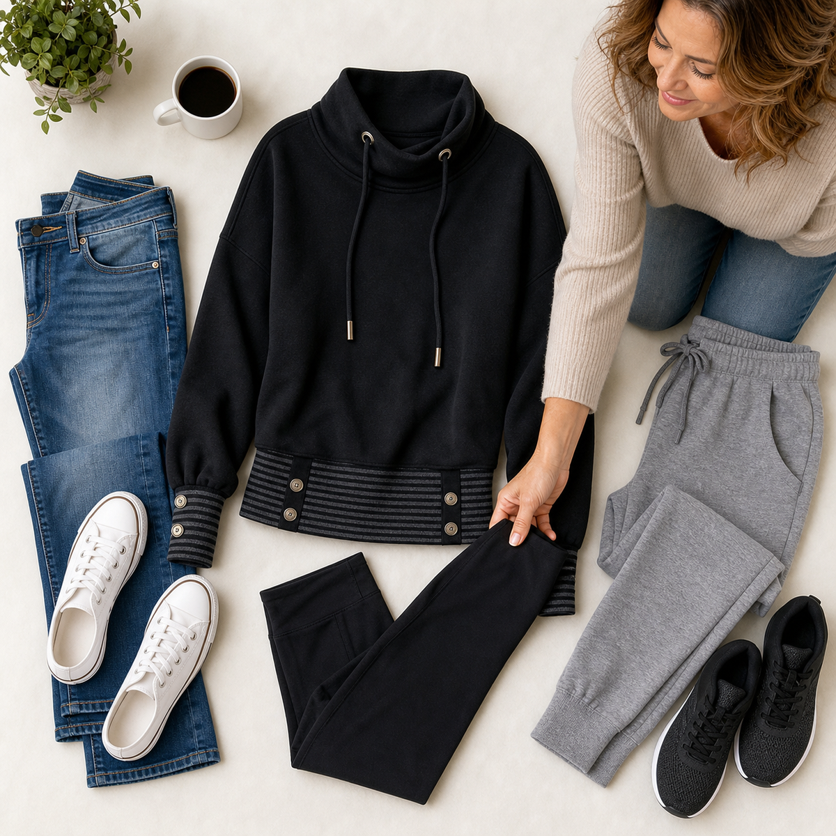 Dionisia Imperiale™ Stand-collar Sweatshirt for Effortless Everyday Style