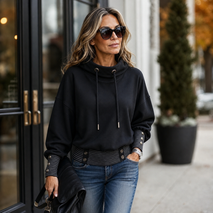 Dionisia Imperiale™ Stand-collar Sweatshirt for Effortless Everyday Style