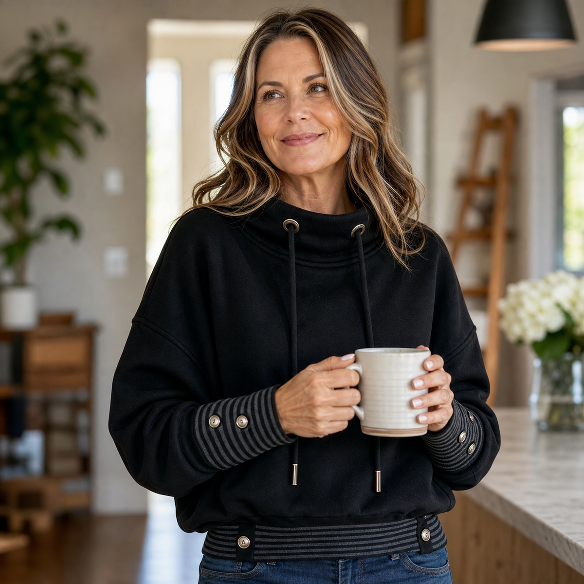 Dionisia Imperiale™ Stand-collar Sweatshirt for Effortless Everyday Style