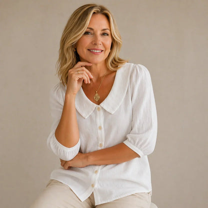 Domenica Bassetti™ Effortless Round Neck Blouse