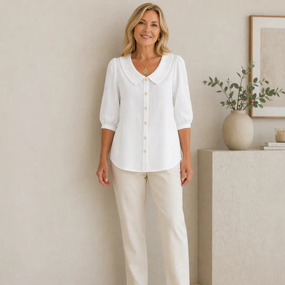 Domenica Bassetti™ Effortless Round Neck Blouse