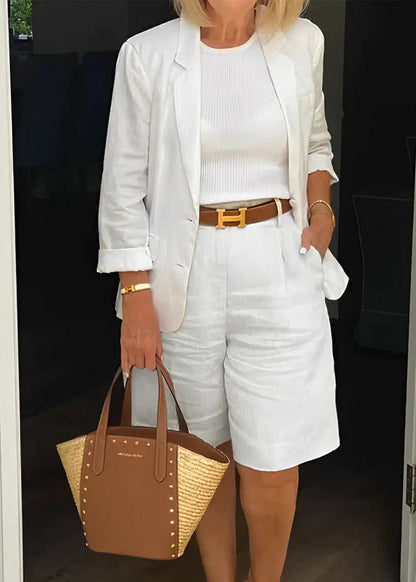 Donata Tarallo™ Breathable Shorts and Blazer Set