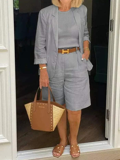 Donata Tarallo™ Breathable Shorts and Blazer Set