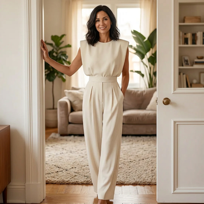 Donatella Sansoni™ Feminine Fitted Waist Jumpsuit