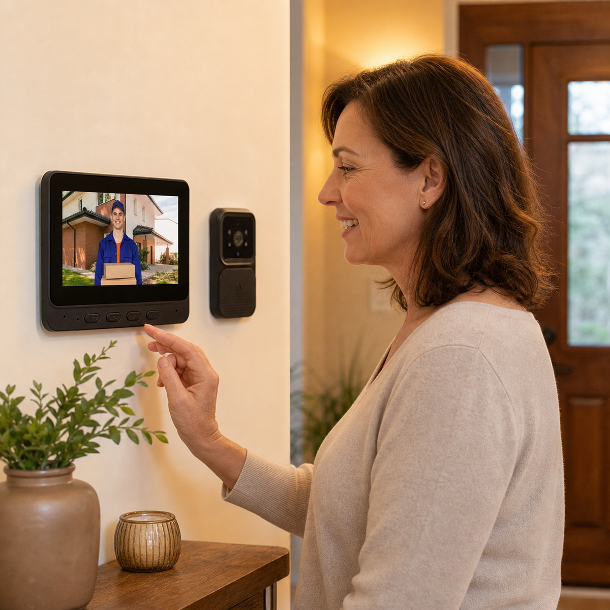 DoorView Pro™ Wireless Video Doorbell for Safer Answering