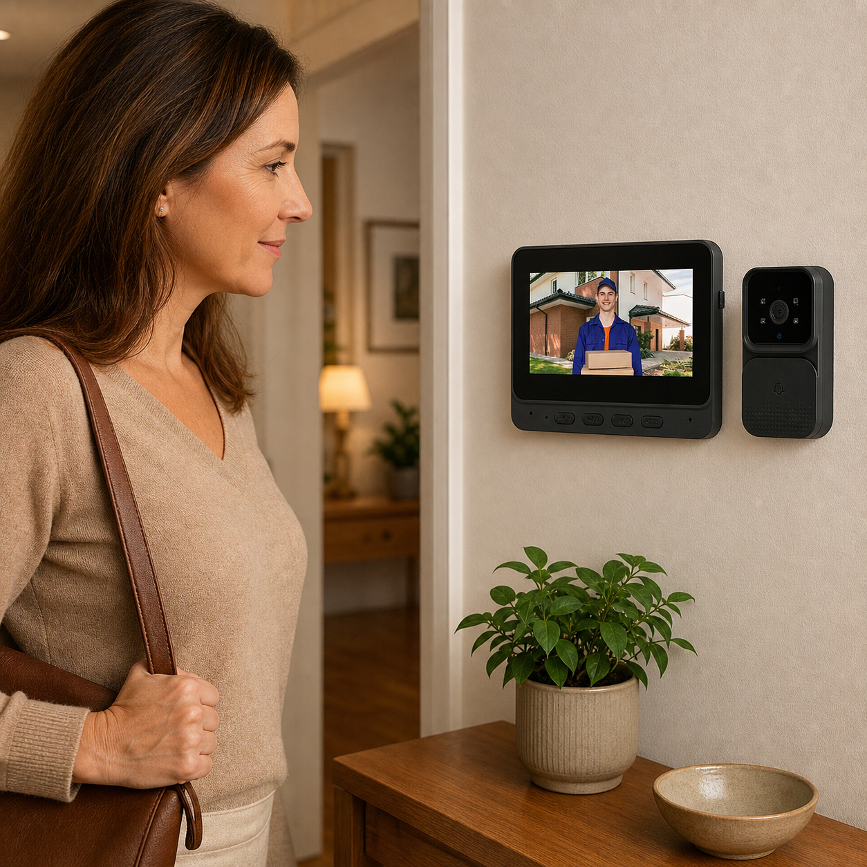 DoorView Pro™ Wireless Video Doorbell for Safer Answering