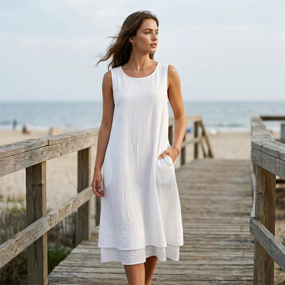 Dorotea Tofani™ Breathable Layered Summer Dress for Hot Days