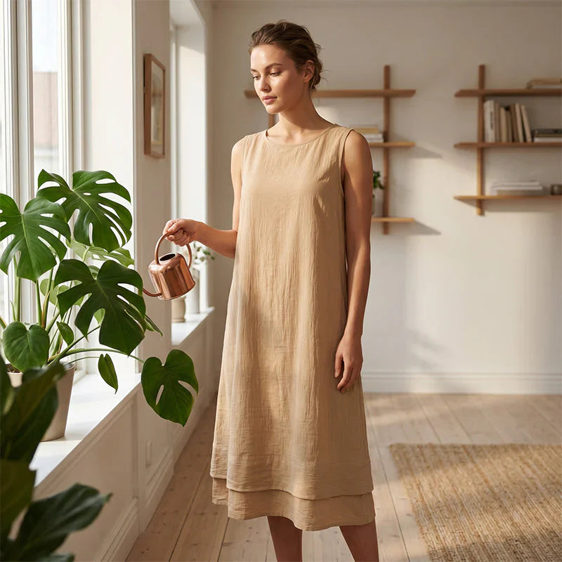 Dorotea Tofani™ Breathable Layered Summer Dress for Hot Days