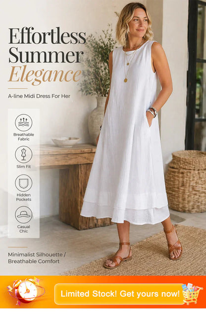 Dorotea Tofani™ Breathable Layered Summer Dress for Hot Days