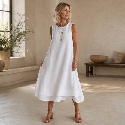 Dorotea Tofani™ Breathable Layered Summer Dress for Hot Days