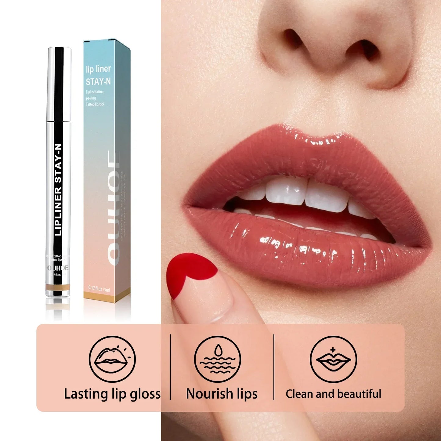 OUHOE Kiss™️ Lip liner that peels off