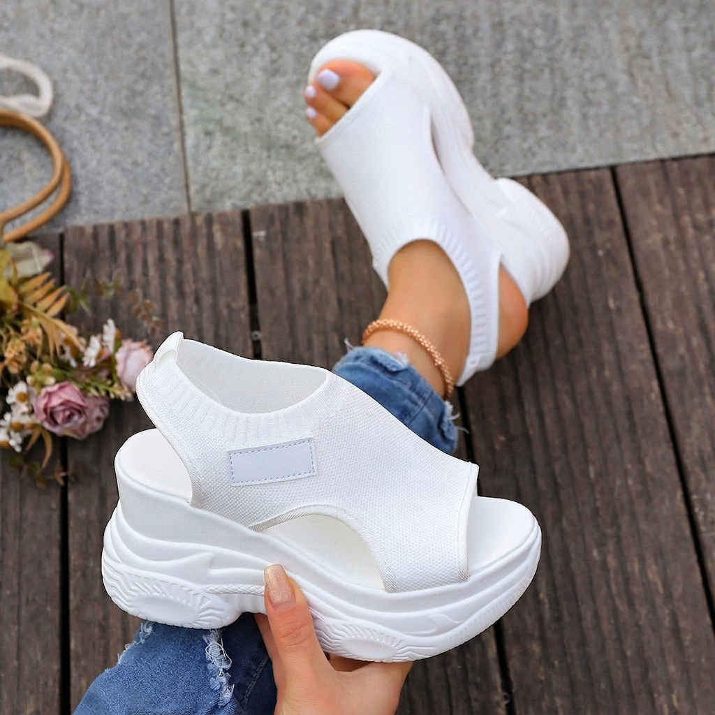 Edda Silvestri™ Elegant Open Toe Wedge Sandals