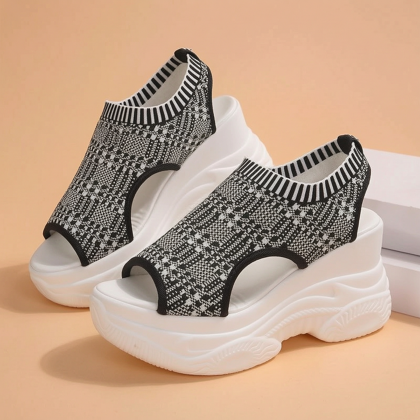 Edda Silvestri™ Elegant Open Toe Wedge Sandals