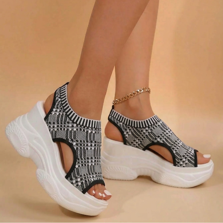 Edda Silvestri™ Elegant Open Toe Wedge Sandals
