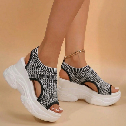 Edda Silvestri™ Elegant Open Toe Wedge Sandals