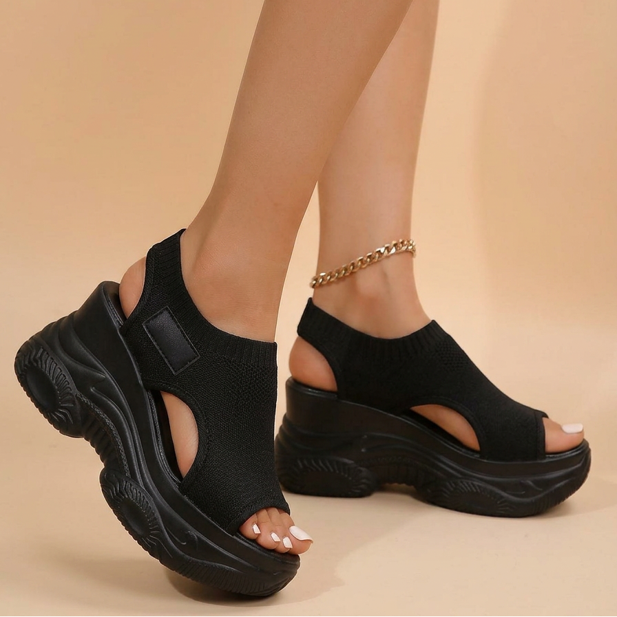 Edda Silvestri™ Elegant Open Toe Wedge Sandals