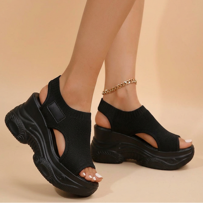 Edda Silvestri™ Elegant Open Toe Wedge Sandals