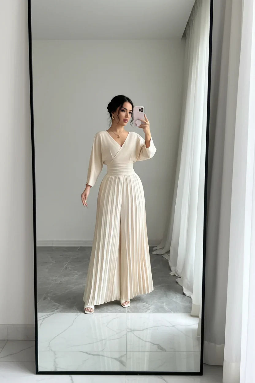 Edvige Acquaviva™ Elegant VNeck Jumpsuit for Special Events