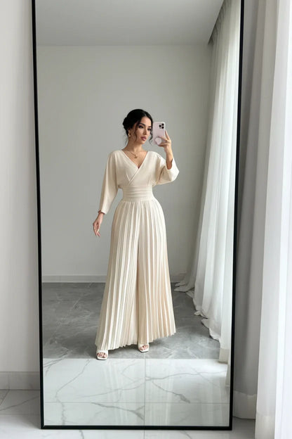 Edvige Acquaviva™ Elegant VNeck Jumpsuit for Special Events
