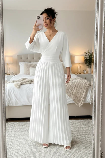 Edvige Acquaviva™ Elegant VNeck Jumpsuit for Special Events