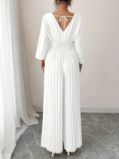 Edvige Acquaviva™ Elegant VNeck Jumpsuit for Special Events