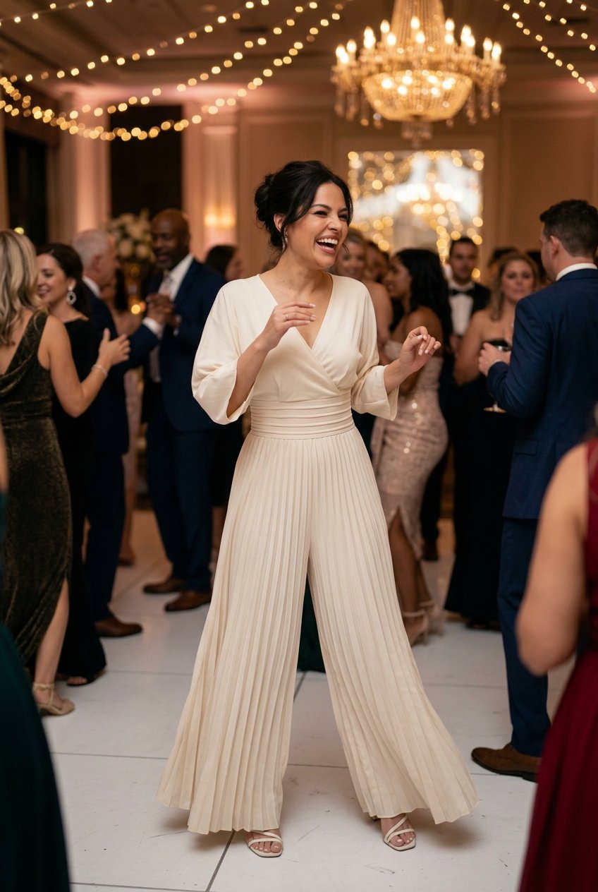 Edvige Acquaviva™ Elegant VNeck Jumpsuit for Special Events