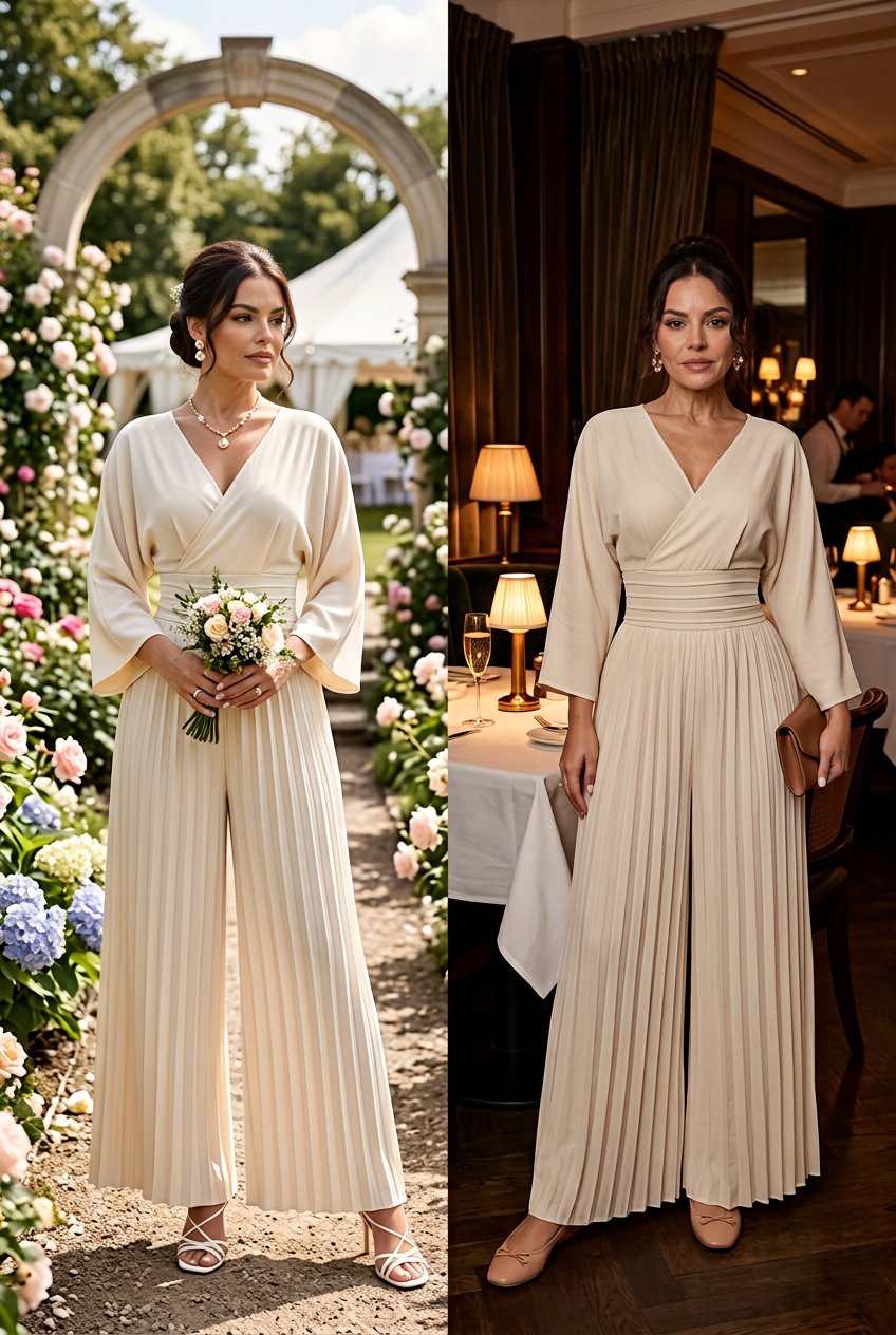 Edvige Acquaviva™ Elegant VNeck Jumpsuit for Special Events