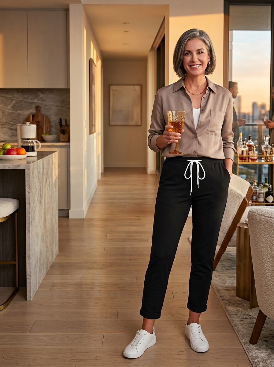 Edvige Alberti™ Elegant Stretch Trousers for All Day Comfort